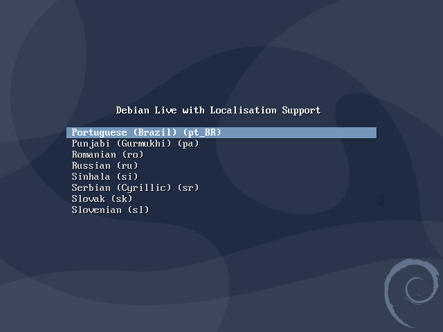 Debian 10 - Novidades e como usar 2 Selecionando português