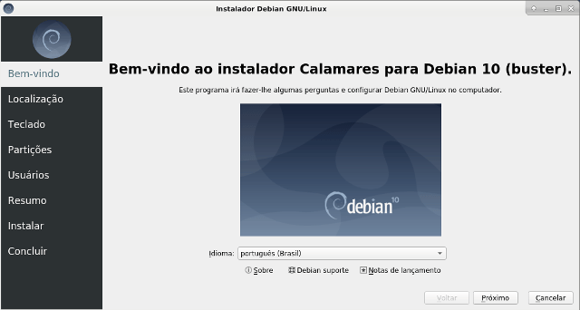 Debian 10 - Novidades e como usar 5 Instalador Calamares - Debian 10
