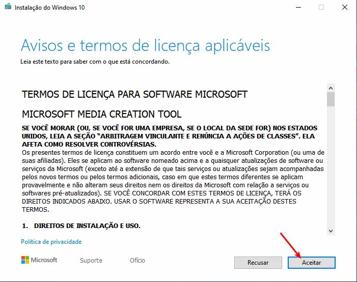 Baixar Windows 10 e gravar em pendrive 1 Windows 10 - Media Creation Tool 1903