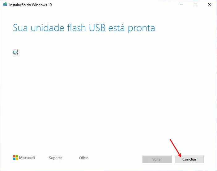 Baixar Windows 10 - ISO gravada no pendrive