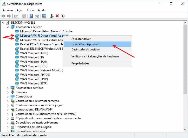 Servidor DNS não está respondendo 10 Desabilitar o Microsoft WiFi