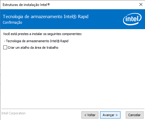 Instalação do Intel RST versão 17 parte 4