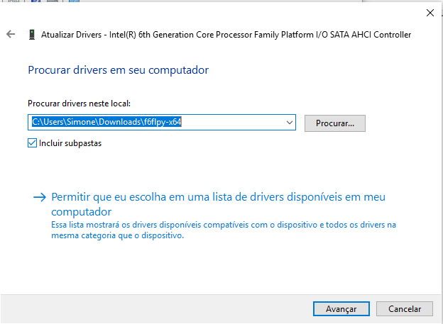 Intel RST dando erro na atualização de maio do Windows 10 13 Pesquisar drivers no meu computador
