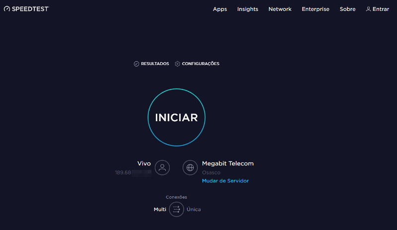 Speedtest.net - Speet Test Internet ferramenta