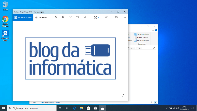 App Fotos - Padrão do Windows 10