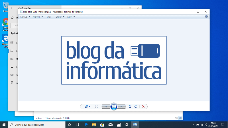 Windows 10 com visualizador antigo de fotos