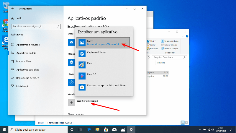 App Fotos - Padrão do Windows 10