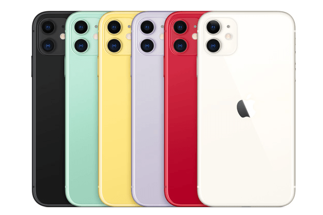 Cores do iPhone 11