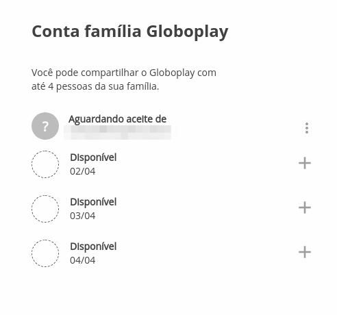 Gerenciar convidados Globoplay