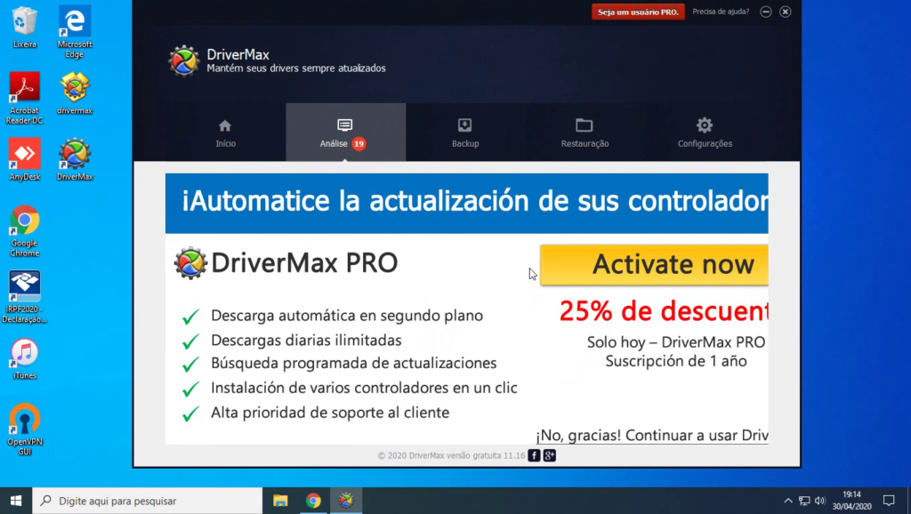 Tela inicial DriverMax Tela inicial DriverMax