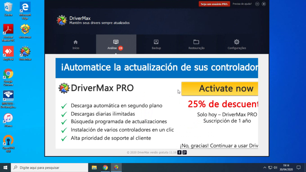 Tela inicial DriverMax