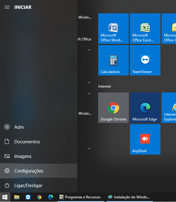 Erro 0xc1900209 ao atualizar Windows 10 versão 2004 3 Configurações do Windows 10