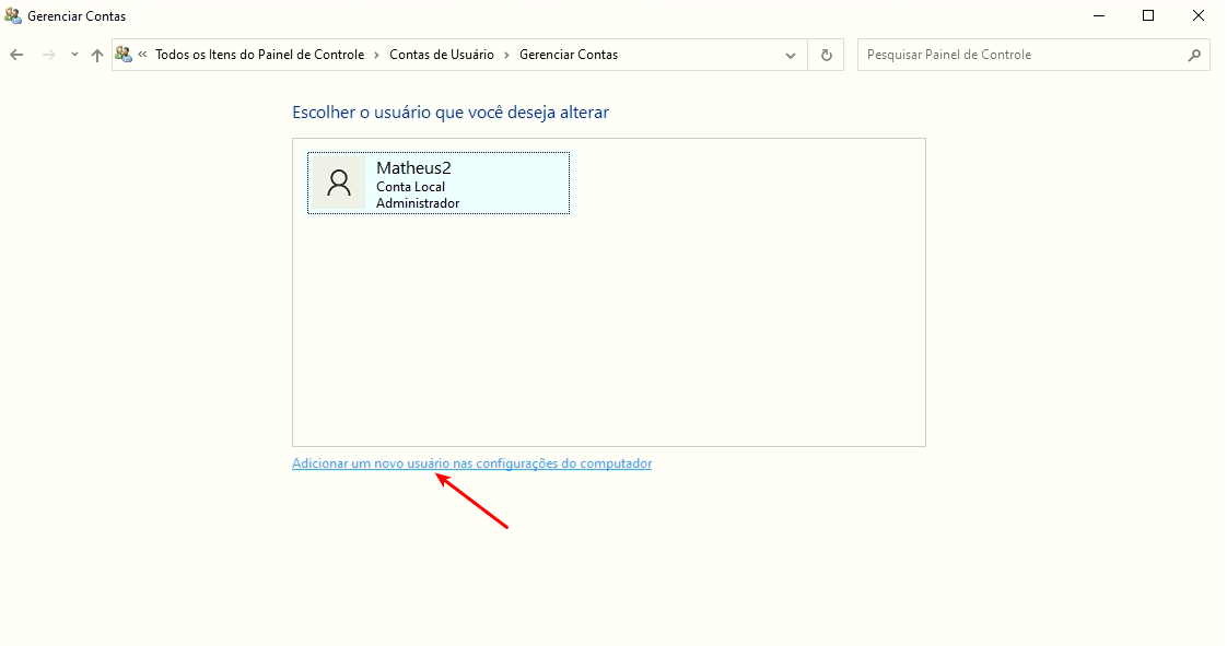 Criar usuários no Windows 10 4 Adicionar um novo usuário