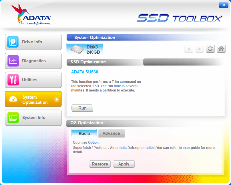 Adata SSD Toolbox - Tela 4