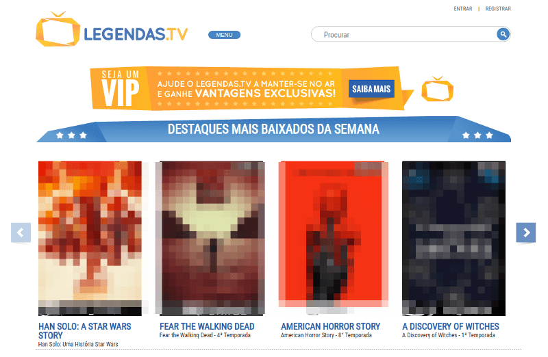 Site Legendas.tv