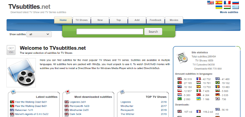 site TV subtitles.net