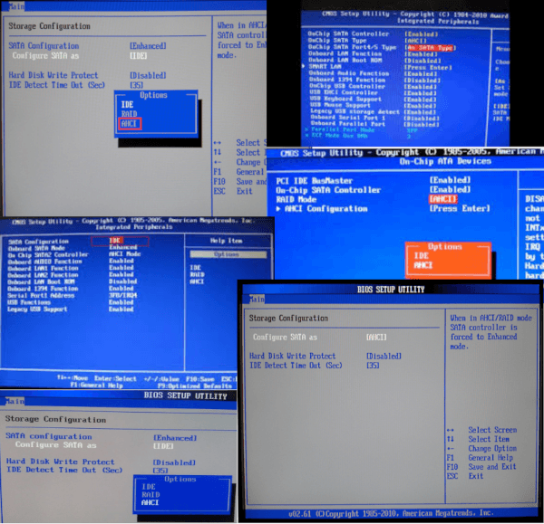 Windows 10: Alterar de IDE para AHCI 6 Bios - AHCI e IDE
