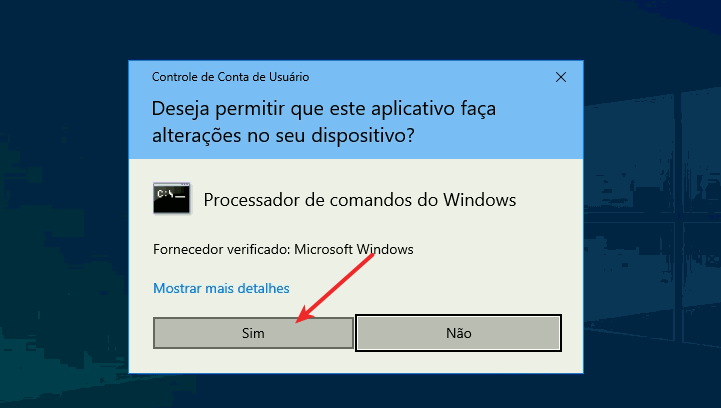 Confirmar CMD como administrador