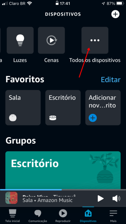 Remover o Echo Dot da sua conta Amazon 2 Mostrar todos os dispositivos
