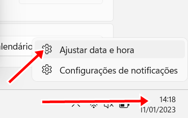 Editar configurações de Data/Hora