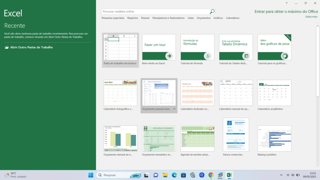 Excel funcionando novamente