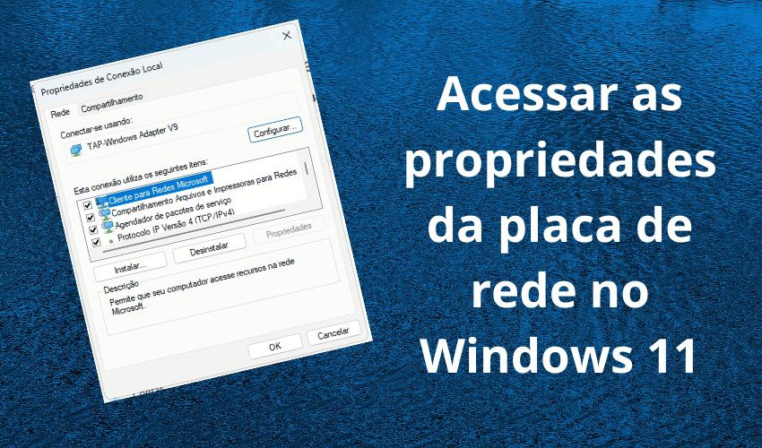 Propriedades da placa de rede no Windows 11