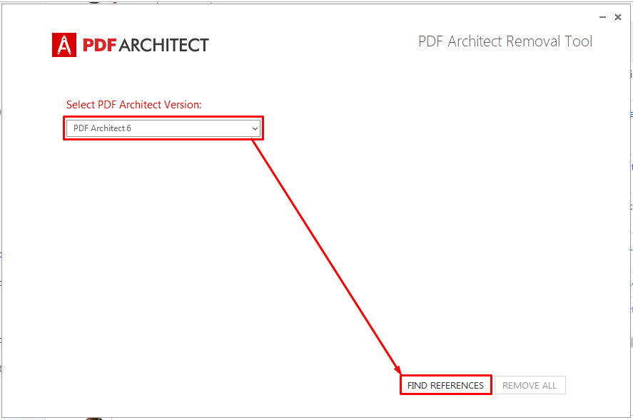 Como desinstalar o PDF Architect (Guia definitivo para quando ele não sai) 2 Selecionar a versão do PDF Architect