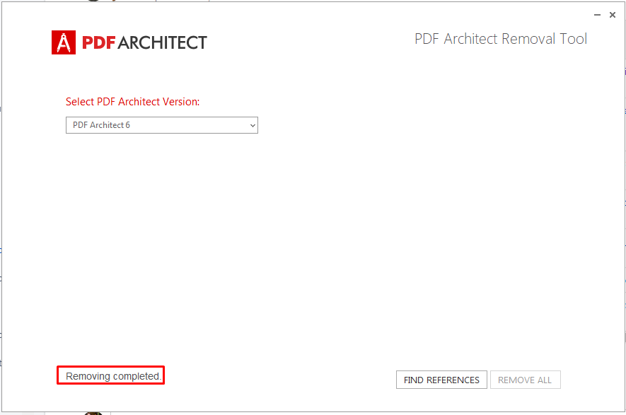 Como desinstalar o PDF Architect (Guia definitivo para quando ele não sai) 4 Remoção concluída