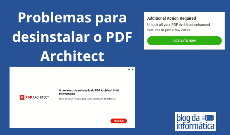Problemas para desinstalar o PDF Architect