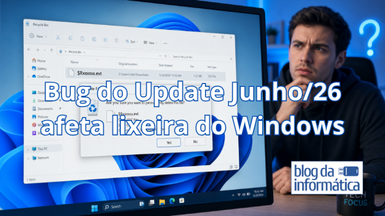 Bug do Windows Update Junho de 2026 afeta lixeira