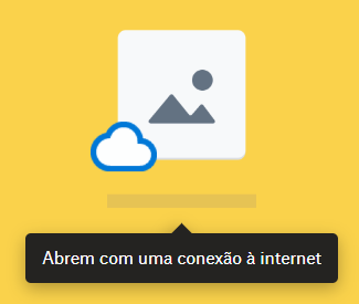 Tela do Dropbox explicando arquivos somente online.