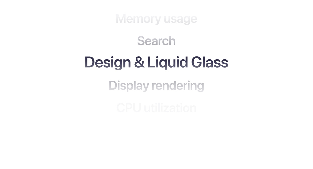 Melhorias no Liquid Glass - Divulgação Apple ios27-melhorias-sistema-liquid-glass-design-performance