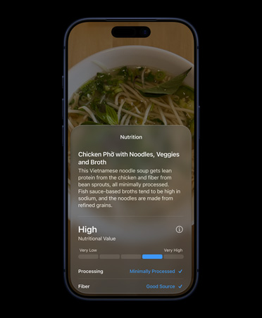 Siri AI: Modo câmera Nutrição Visual Inteligence - Divulgação Apple ios27-siri-modo-camera-nutricao-visual-intelligence