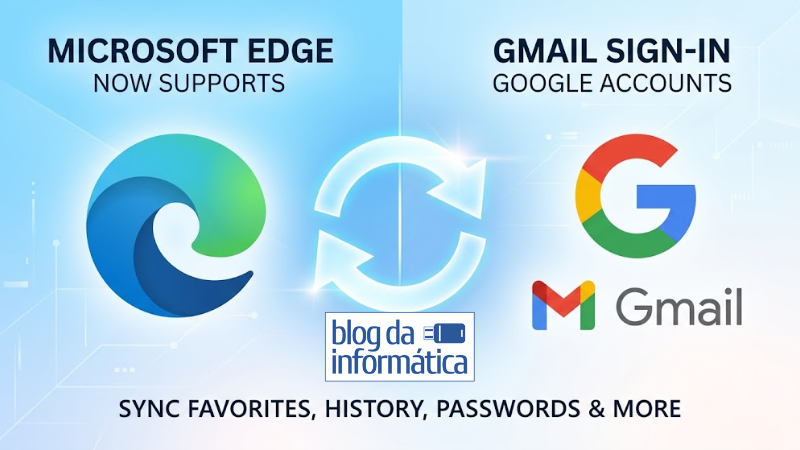 Edge sincroniza conta gmail