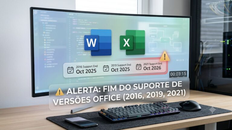 Fim do suporte do pacote Office 2016, 2019 e 2021