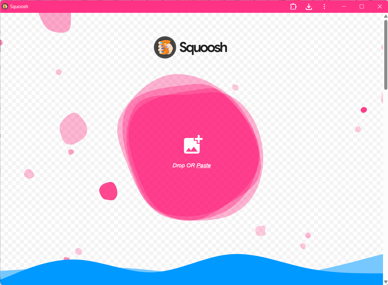 Tela do Aplicativo Squoosh