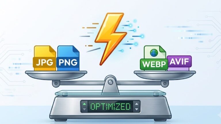 Comparativo técnico entre os formatos de imagem WebP, AVIF, JPEG e PNG para sites