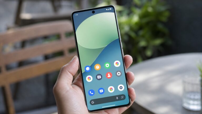 Android 18 é citado pela primeira vez pelo Google e promete salto gráfico 1 Smartphone Android exibindo tela inicial