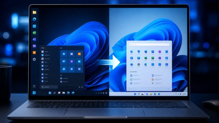 Ilustração sobre recursos do Windows 10 removidos do Windows 11