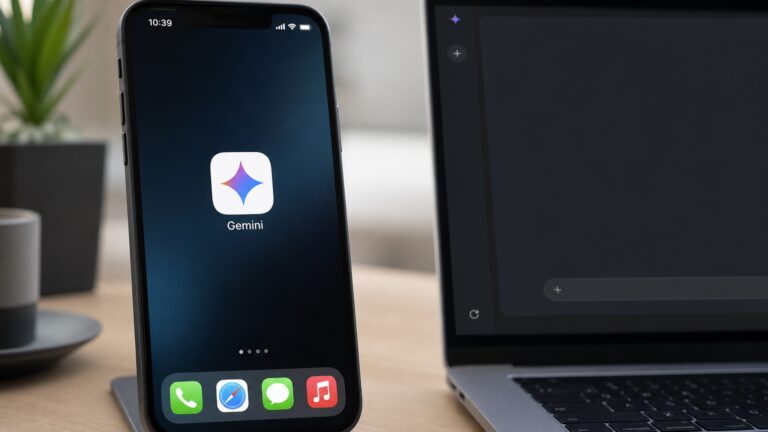 Smartphone exibindo o icone do aplicativo Google Gemini
