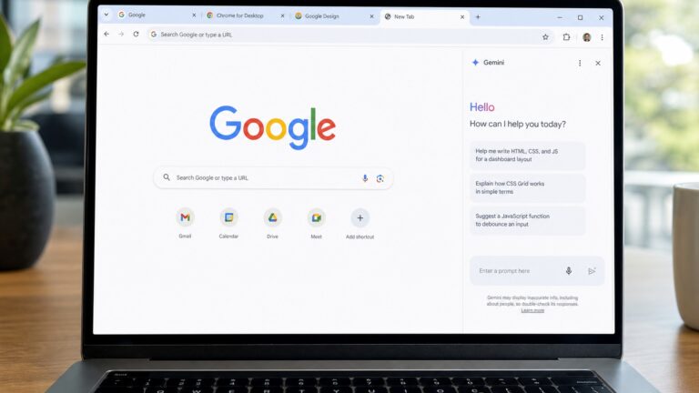 Navegador Google Chrome com assistente Gemini