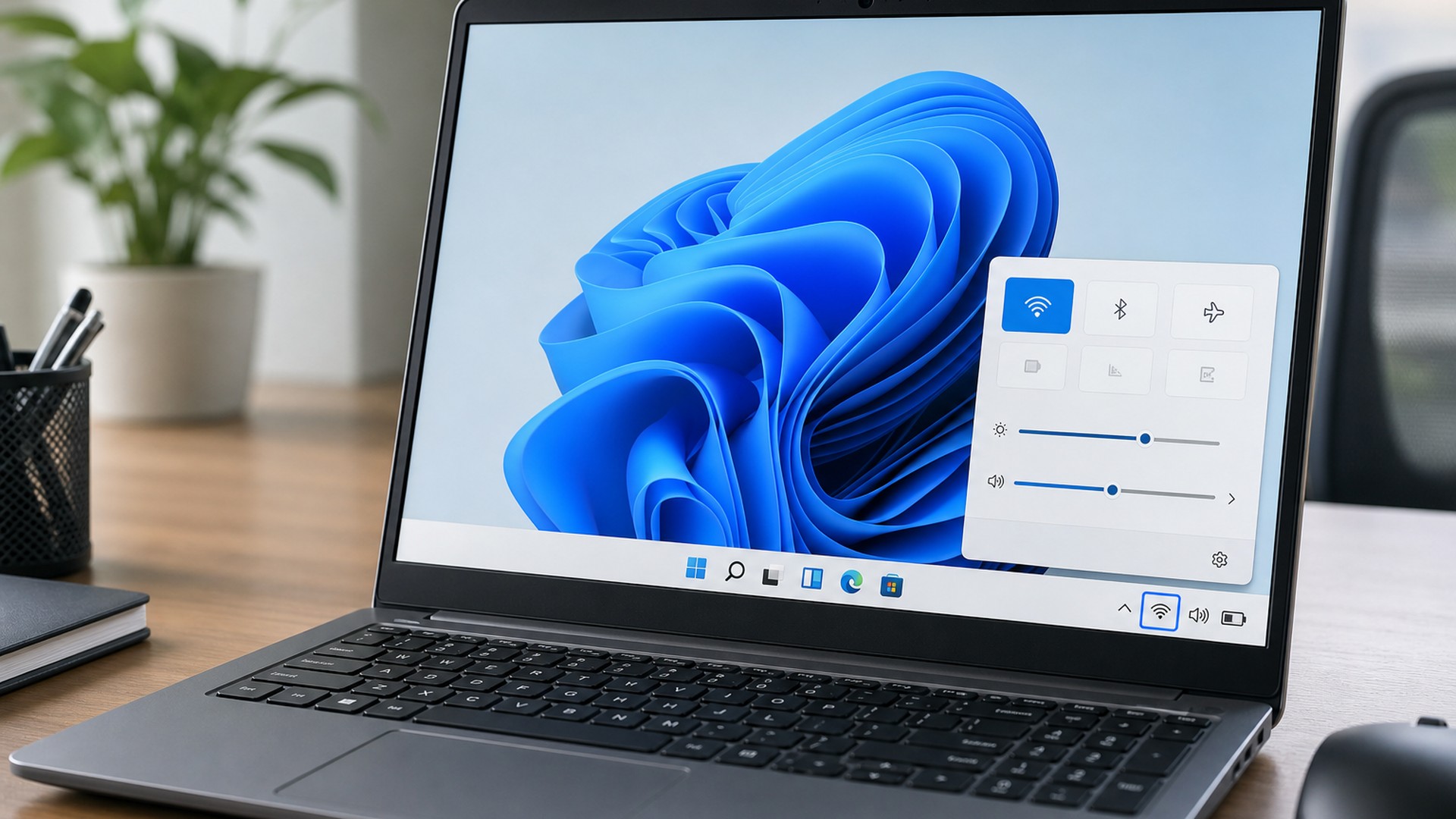 Windows 11 agora tem teste de velocidade de internet embutido; veja como usar 1 Notebook exibindo menu de rede do Windows 11