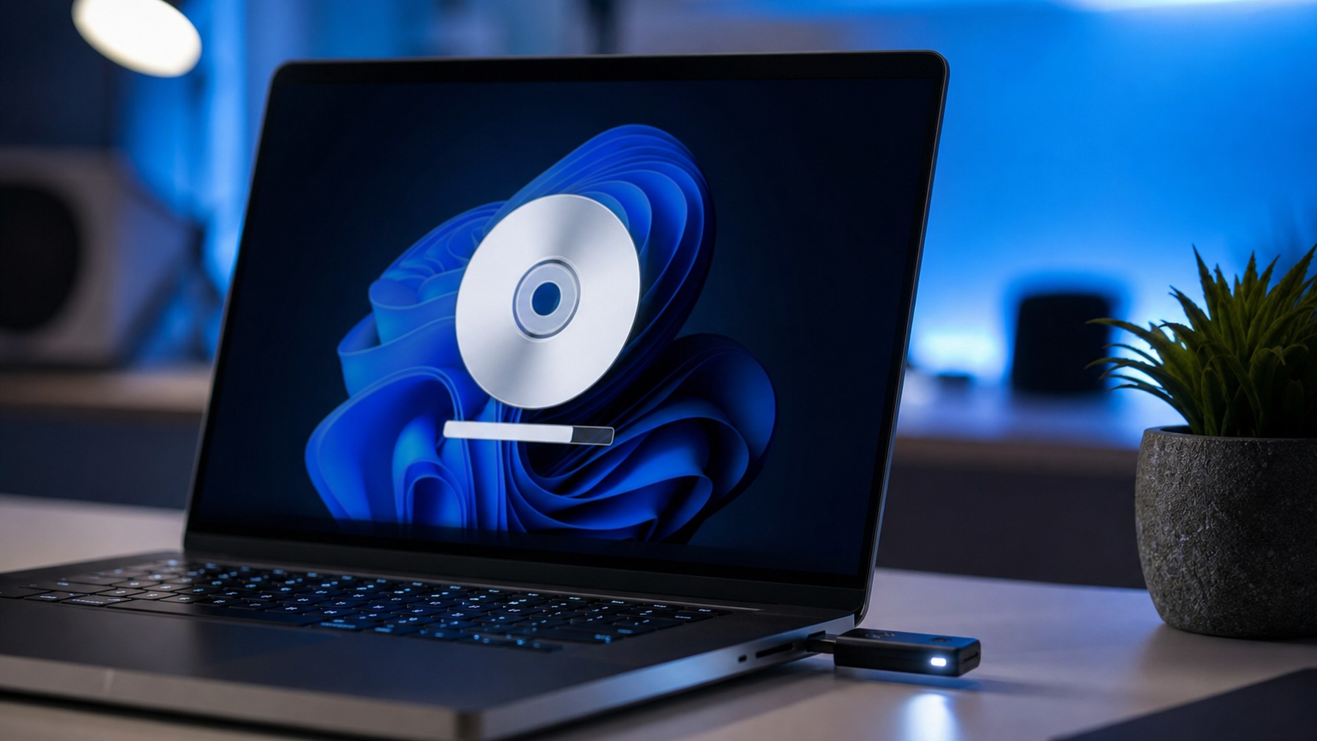 Microsoft libera ISOs oficiais do Windows 11 26H2 com a KB5129195; veja como baixar 1 Laptop com instalacao do Windows 11 26H2 via USB